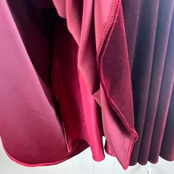 Alyce Paris Style #3712 Burgundy Velvet A-line Beaded Homecoming Formal Dress 8 - Picture 11 of 13